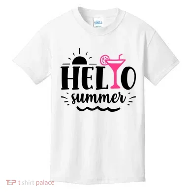 Hello Summer Vacation Fun Kids T-Shirt
