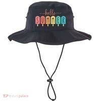 Hello Summer Vacation Ice Cream Popsicle Ice Lolly Bucket Hat thumb 0