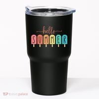 Hello Summer Vacation Ice Cream Popsicle Ice Lolly Tumbler thumb 0