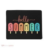 Hello Summer Vacation Ice Cream Popsicle Ice Lolly Mousepad thumb 0