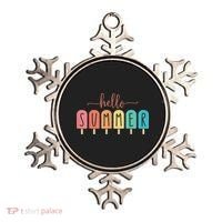 Hello Summer Vacation Ice Cream Popsicle Ice Lolly Ornament thumb 0