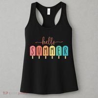 Hello Summer Vacation Ice Cream Popsicle Ice Lolly Women's Tank Top thumb 3