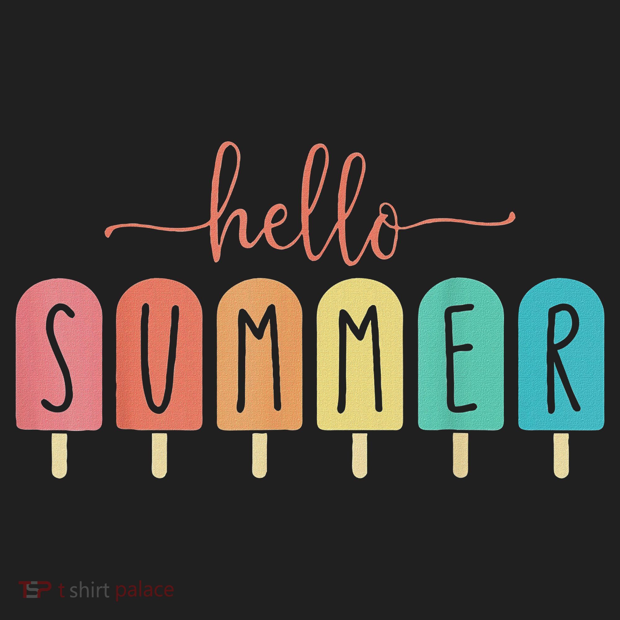 Hello Summer Vacation Ice Cream Popsicle Ice Lolly Hat