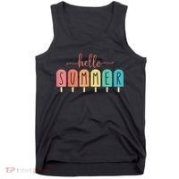 Hello Summer Vacation Ice Cream Popsicle Ice Lolly Tank Top thumb 0