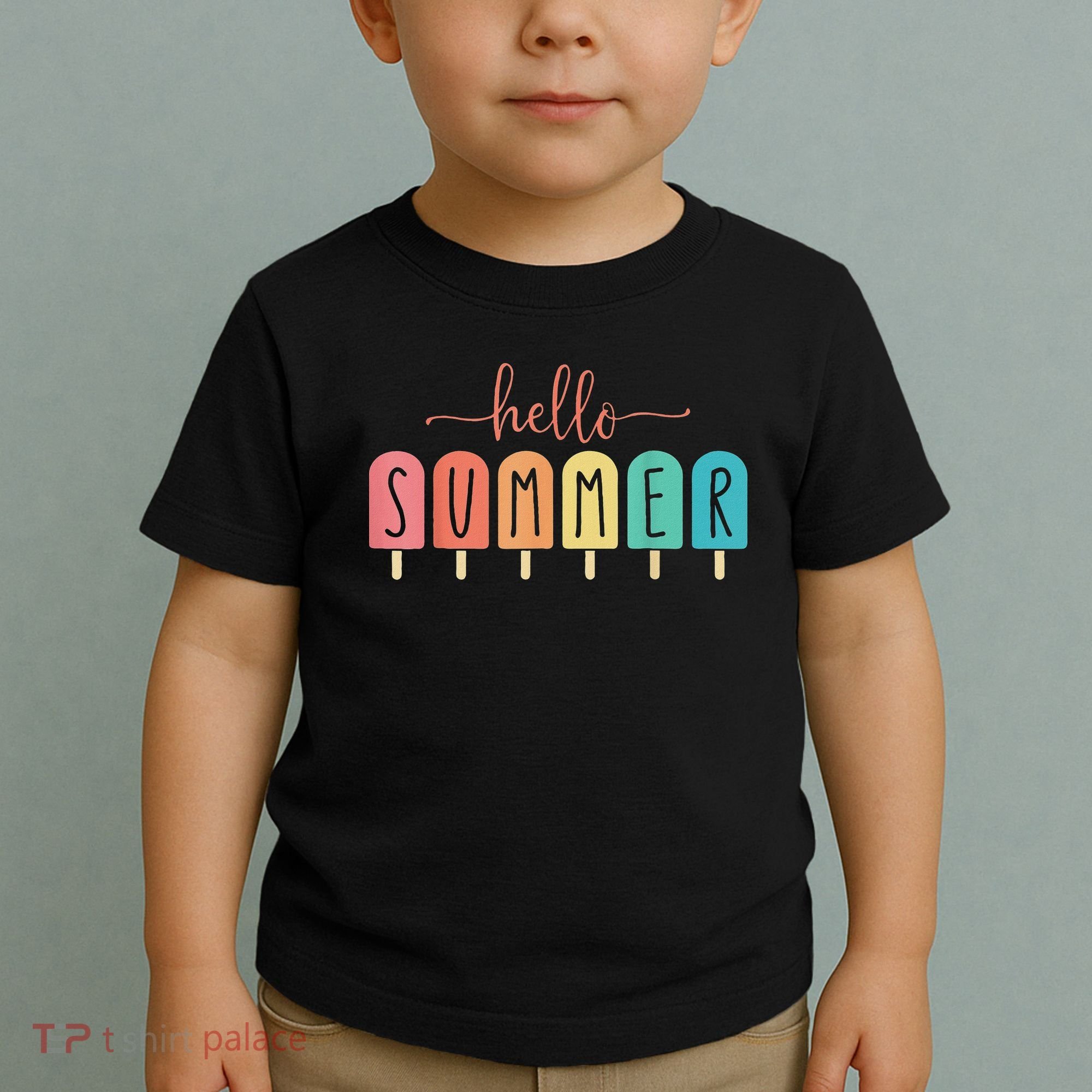Hello Summer Vacation Ice Cream Popsicle Ice Lolly Toddler T-Shirt