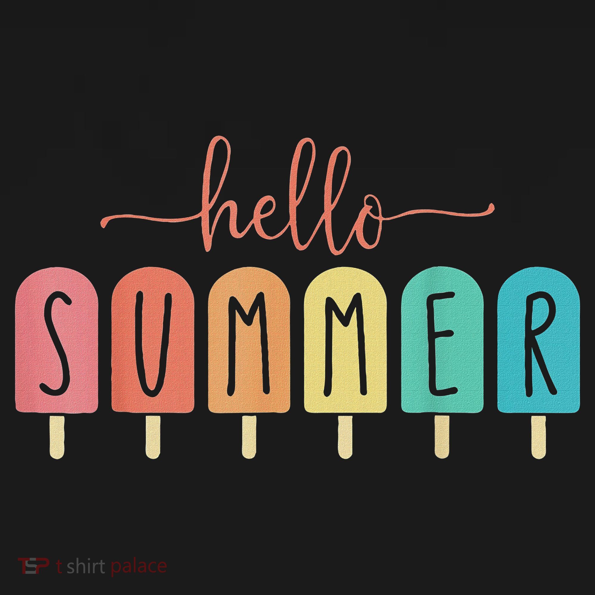 Hello Summer Vacation Ice Cream Popsicle Ice Lolly Toddler T-Shirt