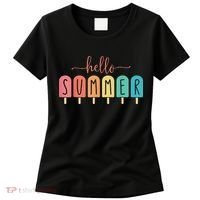Hello Summer Vacation Ice Cream Popsicle Ice Lolly Women's T-Shirt thumb 0