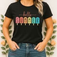 Hello Summer Vacation Ice Cream Popsicle Ice Lolly Women's T-Shirt thumb 2