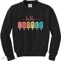 Hello Summer Vacation Ice Cream Popsicle Ice Lolly Kids Sweatshirt thumb 0