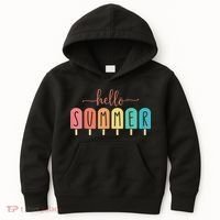 Hello Summer Vacation Ice Cream Popsicle Ice Lolly Kids Hoodie thumb 0