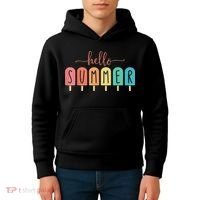 Hello Summer Vacation Ice Cream Popsicle Ice Lolly Kids Hoodie thumb 4