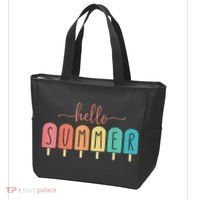 Hello Summer Vacation Ice Cream Popsicle Ice Lolly Tote Bag thumb 3