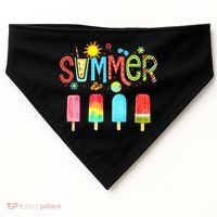 Hello Summer Vacation Ice Cream Popsicle Ice Lolly Gifts USA-Made Doggie Bandana thumb 0