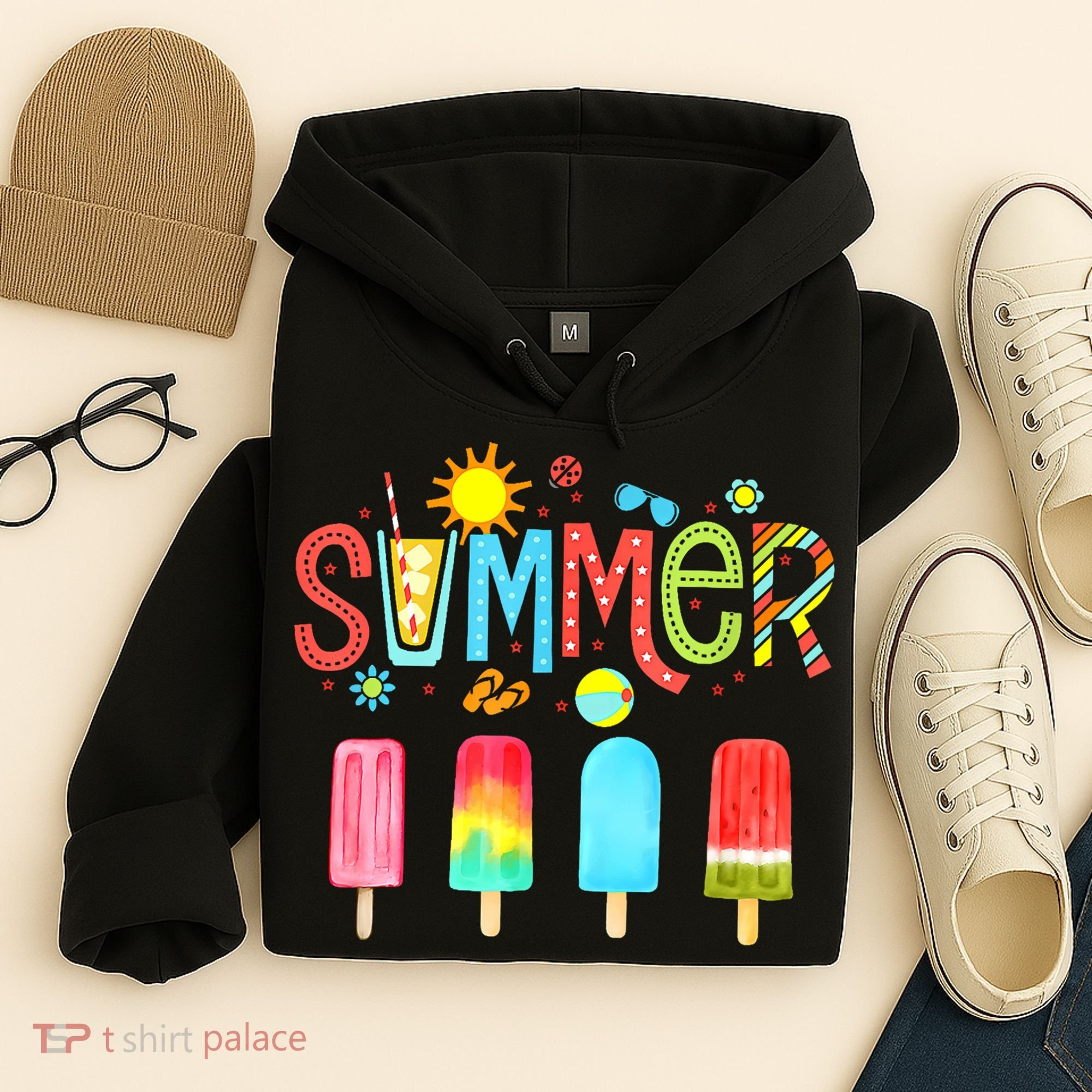 Hello Summer Vacation Ice Cream Popsicle Ice Lolly Gifts Hoodie