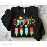 Hello Summer Vacation Ice Cream Popsicle Ice Lolly Gifts Sweatshirt thumb 2