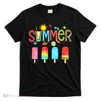 Hello Summer Vacation Ice Cream Popsicle Ice Lolly Gifts T-Shirt thumb 0