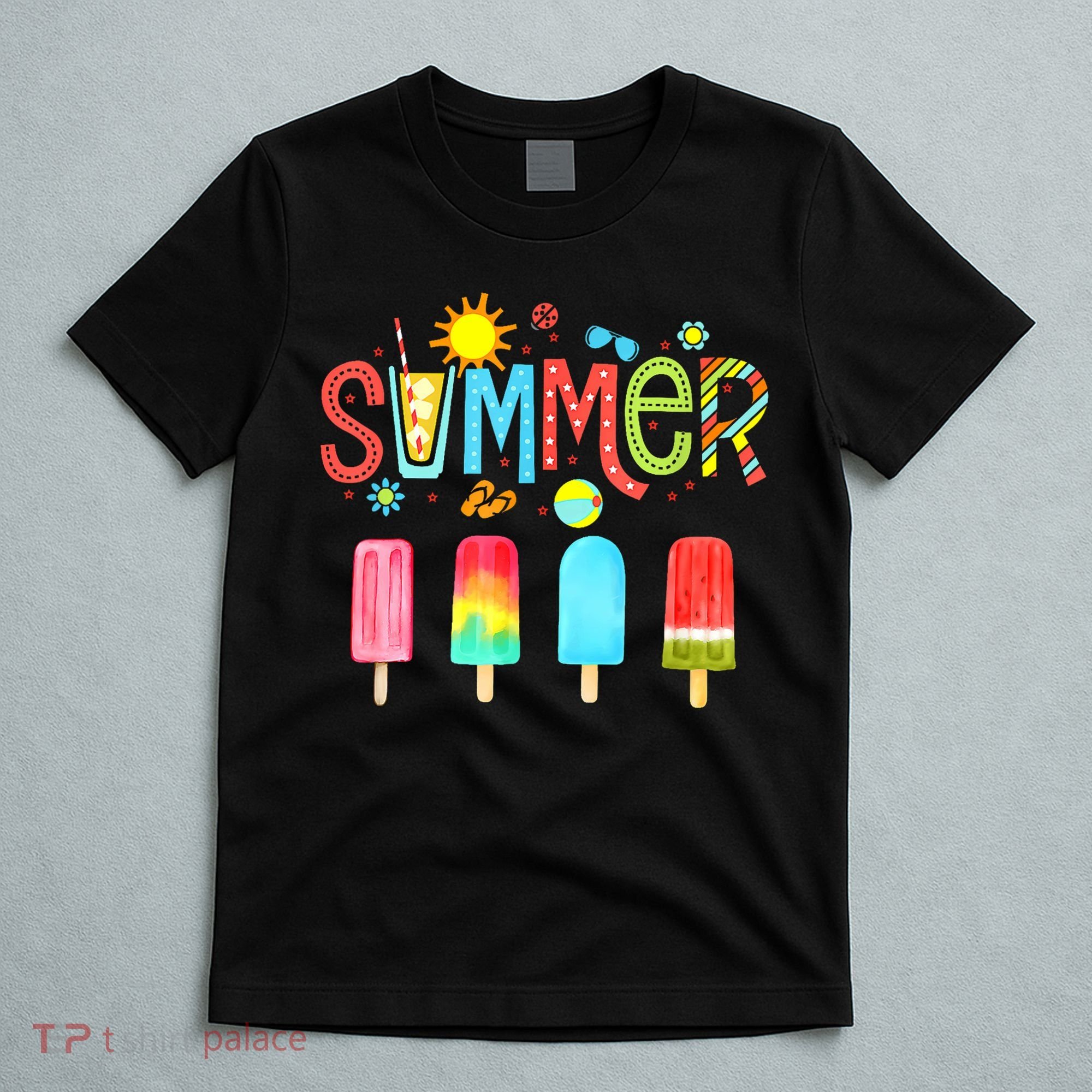 Hello Summer Vacation Ice Cream Popsicle Ice Lolly Gifts T-Shirt