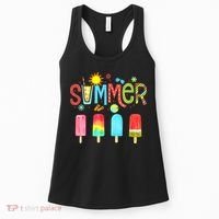 Hello Summer Vacation Ice Cream Popsicle Ice Lolly Gifts Women's Tank Top thumb 0