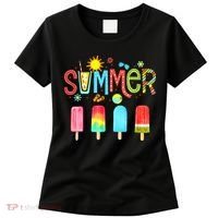 Hello Summer Vacation Ice Cream Popsicle Ice Lolly Gifts Women's T-Shirt thumb 0