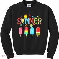 Hello Summer Vacation Ice Cream Popsicle Ice Lolly Gifts Kids Sweatshirt thumb 0