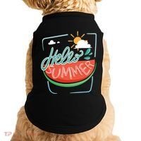 Hello Summer Watermelon Sunshine Doggie Tank thumb 0
