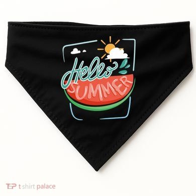 Hello Summer Watermelon Sunshine USA-Made Doggie Bandana
