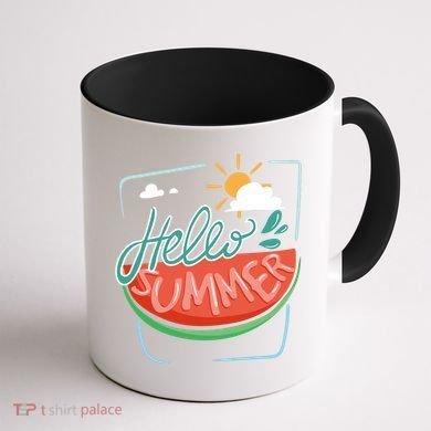 Hello Summer Watermelon Sunshine Coffee Mug back