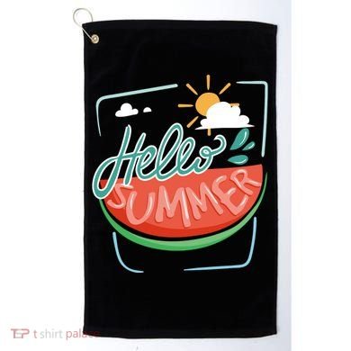 Hello Summer Watermelon Sunshine Golf Towel