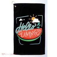 Hello Summer Watermelon Sunshine Golf Towel thumb 0