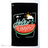 Hello Summer Watermelon Sunshine Golf Towel thumb 0