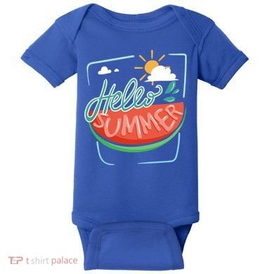 Hello Summer Watermelon Sunshine Baby Bodysuit