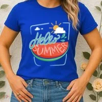 Hello Summer Watermelon Sunshine Women's T-Shirt thumb 2