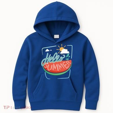 Hello Summer Watermelon Sunshine Kids Hoodie