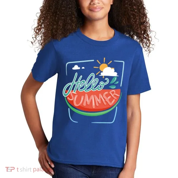 Hello Summer Watermelon Sunshine Kids T-Shirt