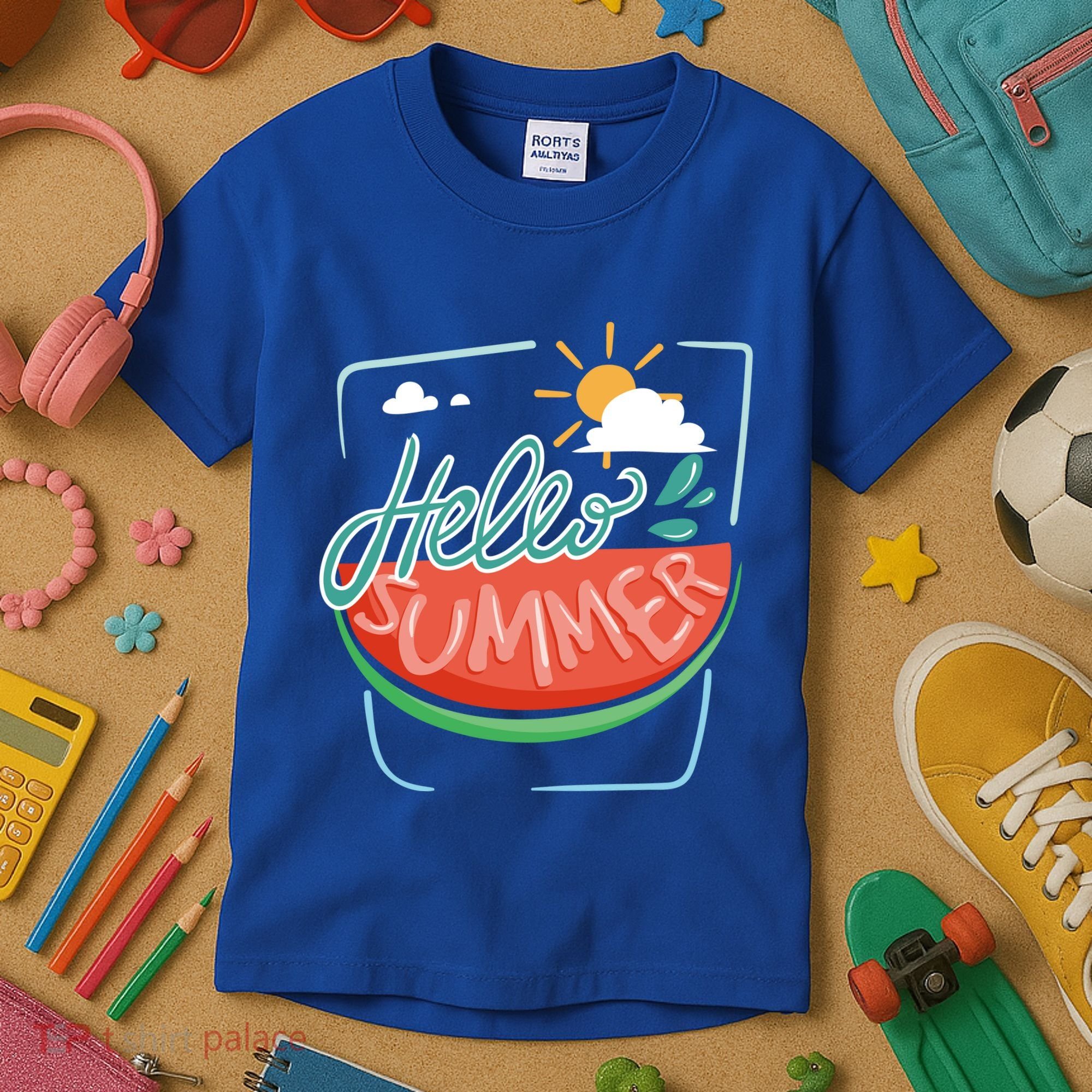 Hello Summer Watermelon Sunshine Kids T-Shirt