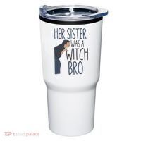 Her Sister Was A Witch Bro Funny Halloween Tumbler thumb 0