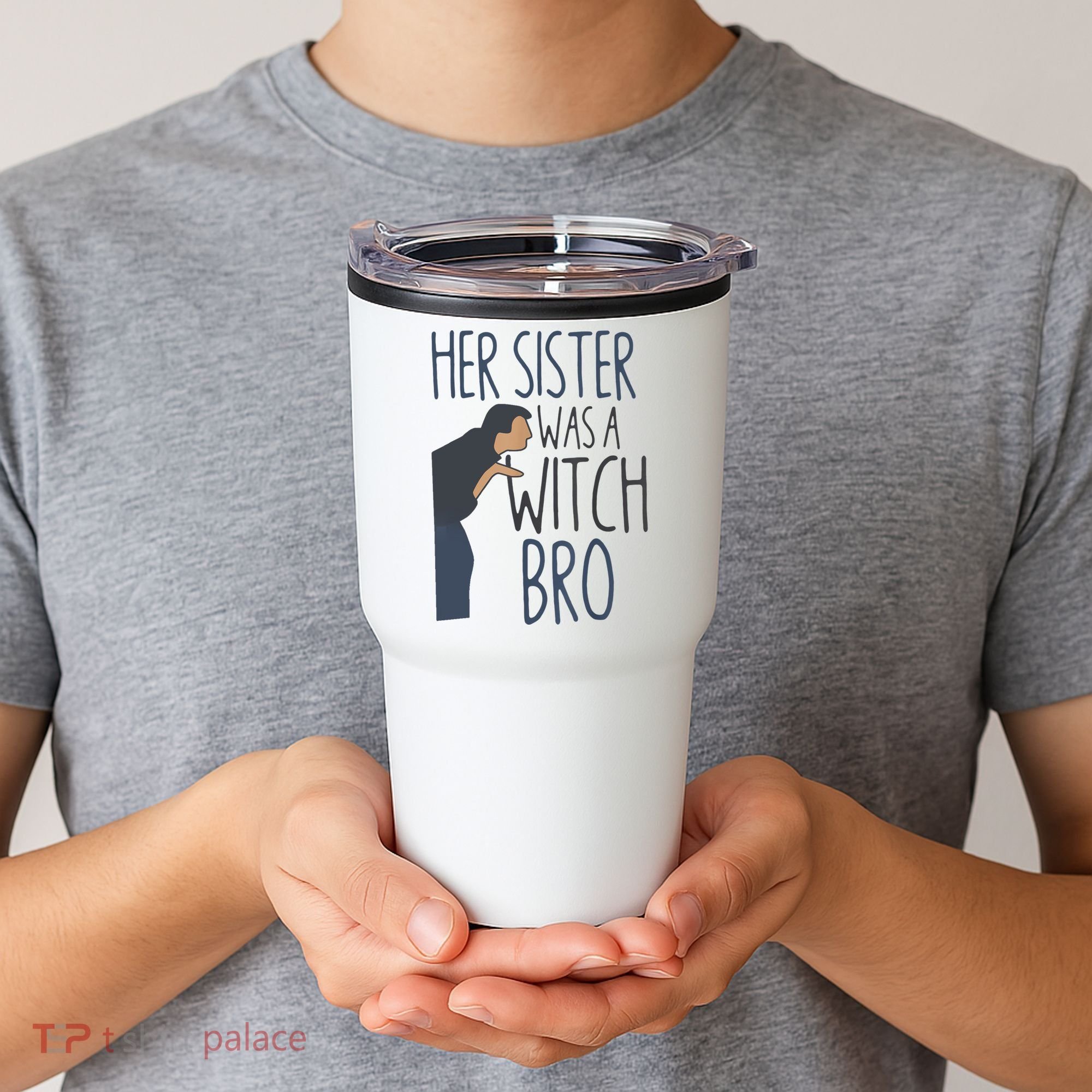 Her Sister Was A Witch Bro Funny Halloween Tumbler