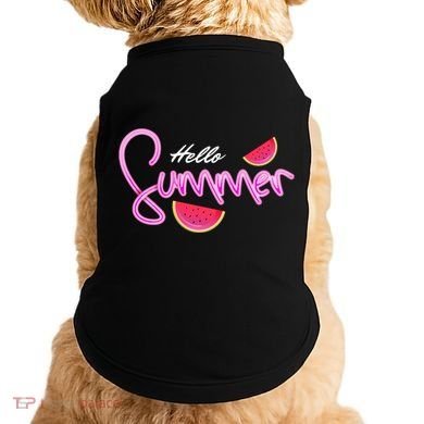 Hello Summer Watermelon Retro Doggie Tank