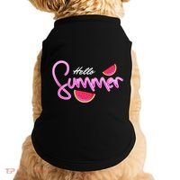 Hello Summer Watermelon Retro Doggie Tank thumb 0