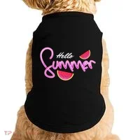 Hello Summer Watermelon Retro Doggie Tank thumb 0