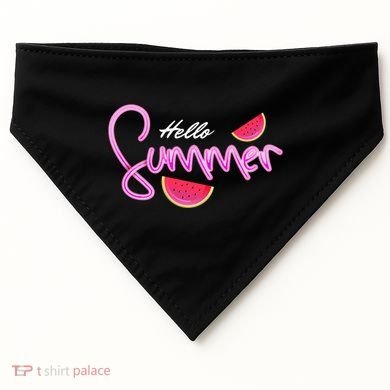 Hello Summer Watermelon Retro USA-Made Doggie Bandana