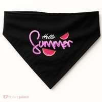 Hello Summer Watermelon Retro USA-Made Doggie Bandana thumb 0