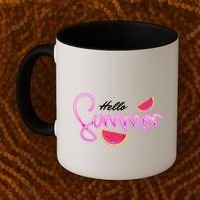 Hello Summer Watermelon Retro Coffee Mug thumb 2