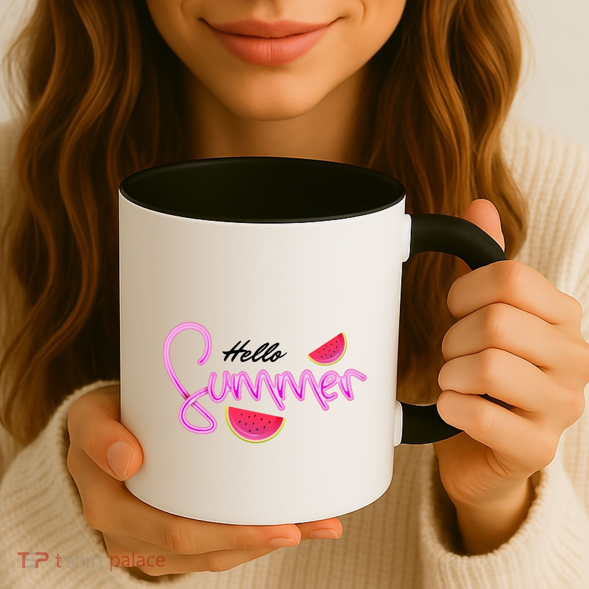 Hello Summer Watermelon Retro Coffee Mug