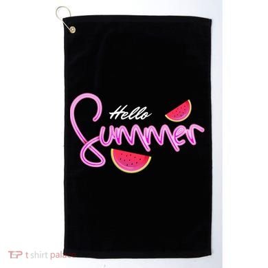 Hello Summer Watermelon Retro Golf Towel