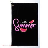 Hello Summer Watermelon Retro Golf Towel thumb 0