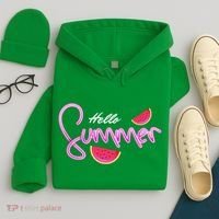 Hello Summer Watermelon Retro Hoodie thumb 4