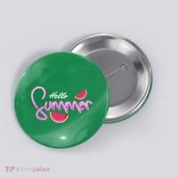 Hello Summer Watermelon Retro Button thumb 0