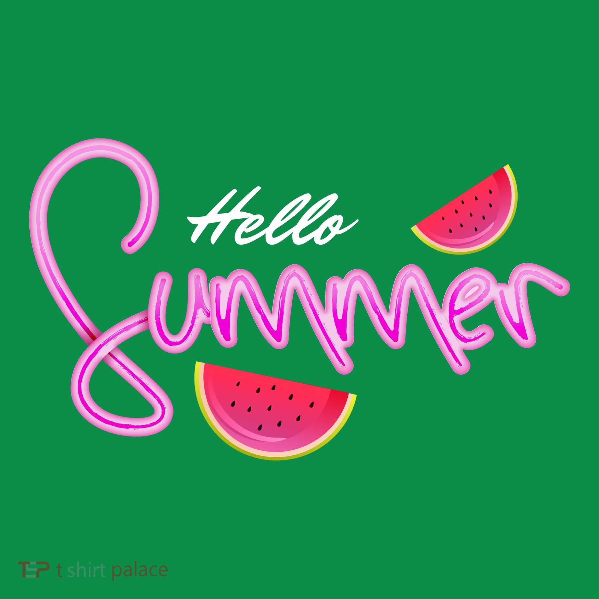 Hello Summer Watermelon Retro Coaster
