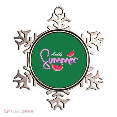 Hello Summer Watermelon Retro Ornament